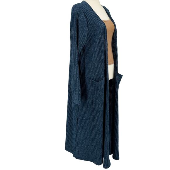 Lularoe Cardigan Sweater Bundle of 2 WMNS L/XL Blue Brown Open Front Stretch - Picture 4 of 16